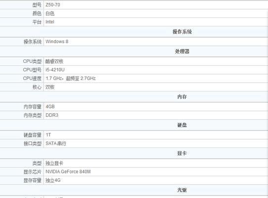 如何查看笔记本的配置参数（了解笔记本硬件信息的方法）